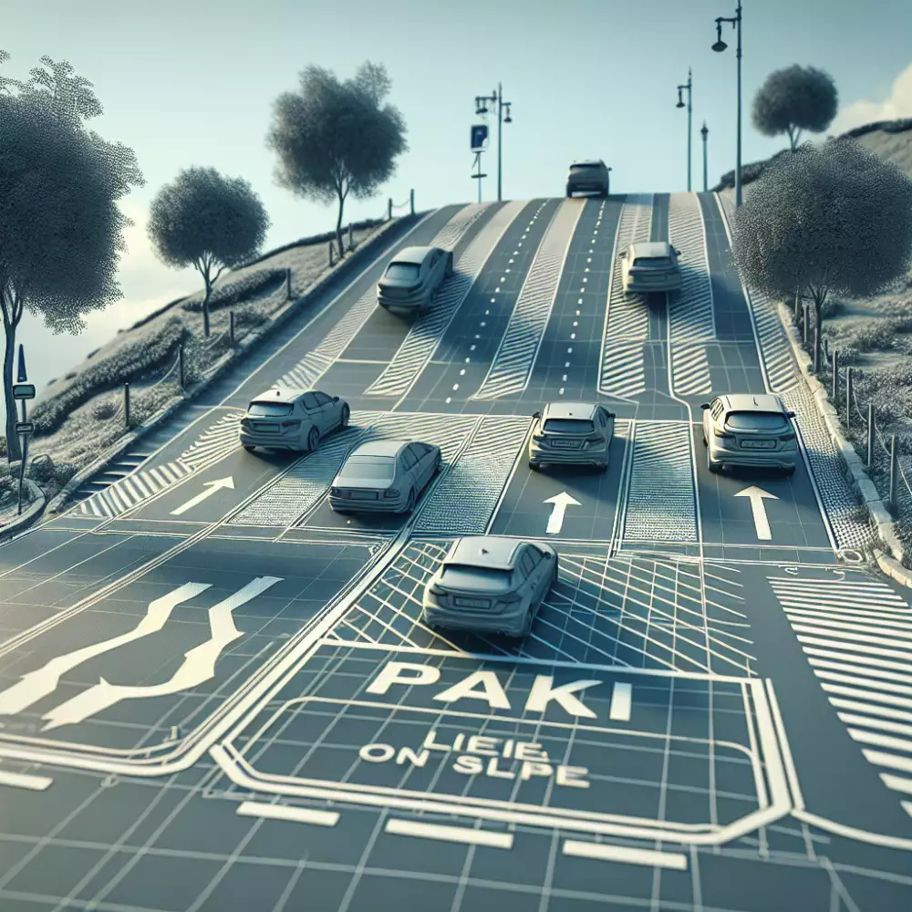 parkovací stání ve svahu